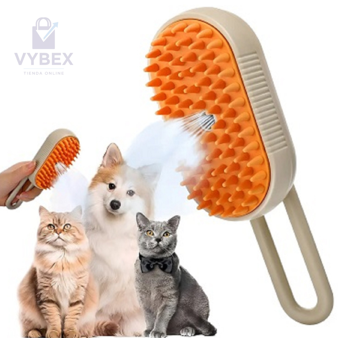 Cepillo A Vapor Para Mascotas 3 en 1