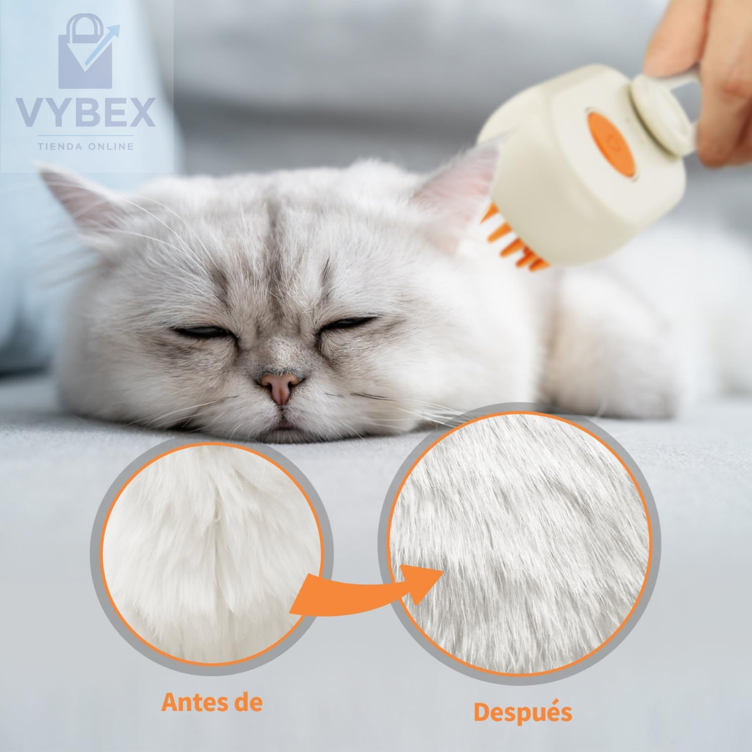 Cepillo A Vapor Para Mascotas 3 en 1